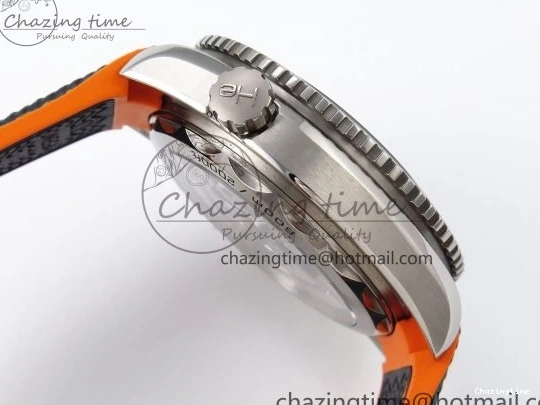 0415 Comfortable Planet Ocean 43.5mm SS VSF 1:1 Best Edition Black Orange Bezel Gray Dial on Nylon Strap A8900 Super Clone V 7730